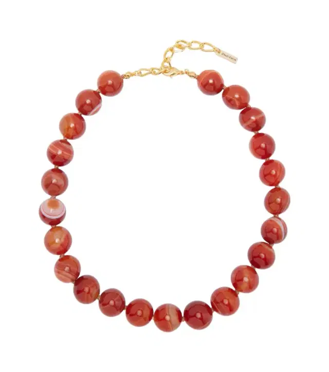 Jennifer Behr Louisa 18kt gold-plated embellished necklace