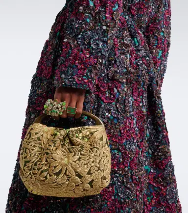 Dries Van Noten Small floral jacquard top-handle bag | Thumbnail 6