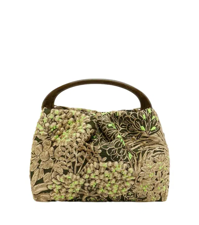 Dries Van Noten Small floral jacquard top-handle bag