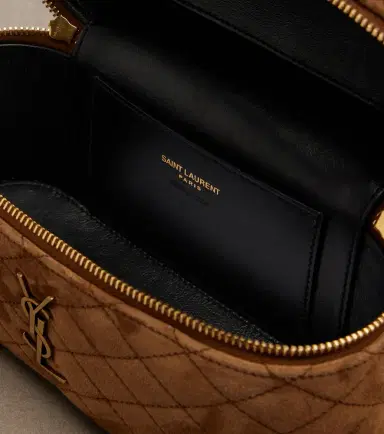 Saint Laurent Gaby Mini quilted suede vanity bag | Thumbnail 5