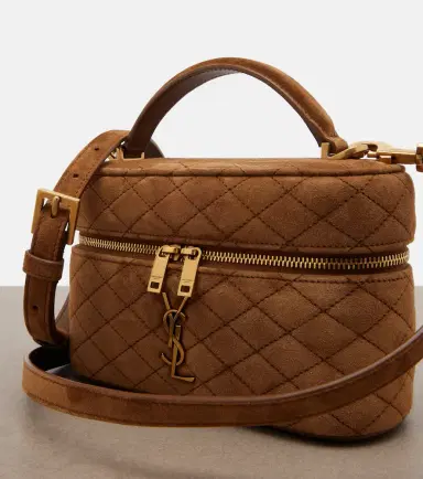 Saint Laurent Gaby Mini quilted suede vanity bag | Thumbnail 6