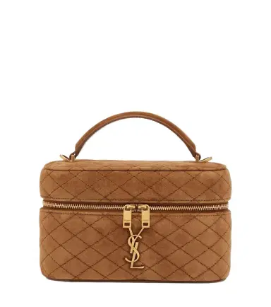 Saint Laurent Gaby Mini quilted suede vanity bag | Thumbnail 1
