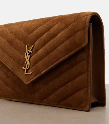 Saint Laurent Cassandre Mini suede wallet on chain | Thumbnail 6 Saint Laurent Cassandre Mini suede wallet on chain | Thumbnail 6