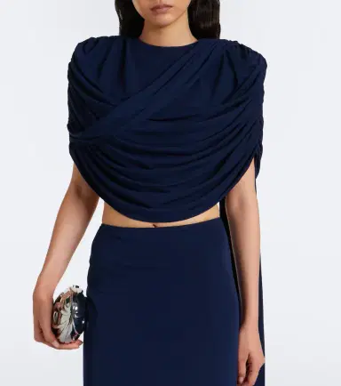 The New Arrivals Ilkyaz Ozel Khara draped top | Thumbnail 3 The New Arrivals Ilkyaz Ozel Khara draped top | Thumbnail 3