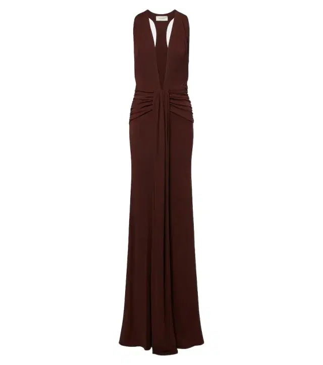 Siwa gathered ruched gown