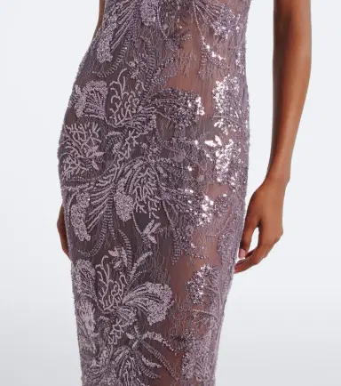 The New Arrivals Ilkyaz Ozel Claudie sequined lace gown | Thumbnail 4