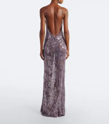 The New Arrivals Ilkyaz Ozel Claudie sequined lace gown | Thumbnail 5