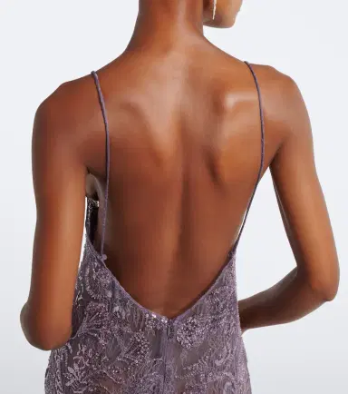 The New Arrivals Ilkyaz Ozel Claudie sequined lace gown | Thumbnail 6