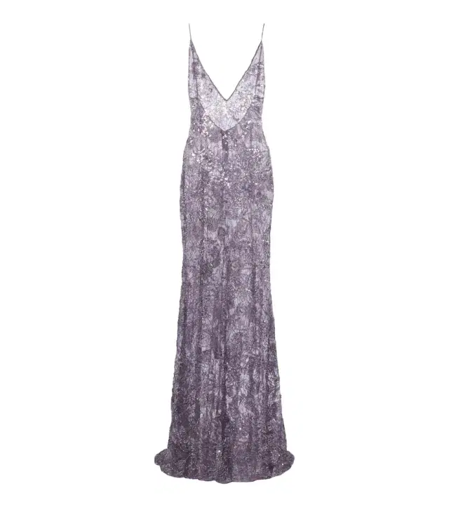The New Arrivals Ilkyaz Ozel Claudie sequined lace gown