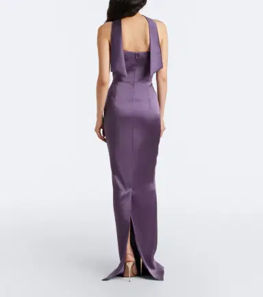 The New Arrivals Ilkyaz Ozel Noa scarf-detail satin gown | Thumbnail 3