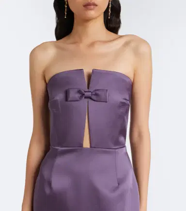 The New Arrivals Ilkyaz Ozel Noa scarf-detail satin gown | Thumbnail 4