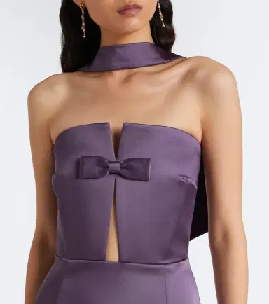 The New Arrivals Ilkyaz Ozel Noa scarf-detail satin gown | Thumbnail 5
