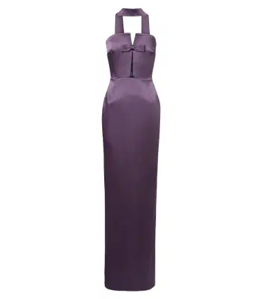 The New Arrivals Ilkyaz Ozel Noa scarf-detail satin gown | Thumbnail 1