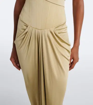 The New Arrivals Ilkyaz Ozel Draped gathered corset gown | Thumbnail 3