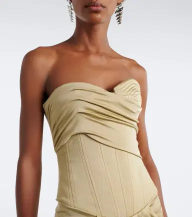 The New Arrivals Ilkyaz Ozel Draped gathered corset gown | Thumbnail 5