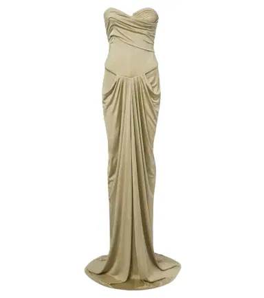 The New Arrivals Ilkyaz Ozel Draped gathered corset gown | Thumbnail 1