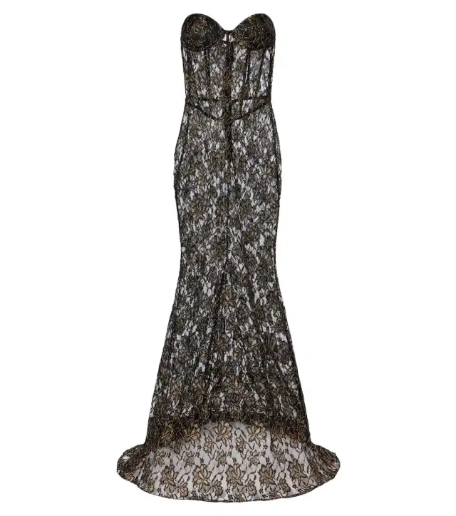 The New Arrivals Ilkyaz Ozel Evelyne lace bustier gown