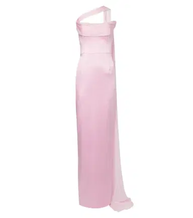 The New Arrivals Ilkyaz Ozel Julietta scarf-detail satin gown | Thumbnail 1 The New Arrivals Ilkyaz Ozel Julietta scarf-detail satin gown | Thumbnail 1
