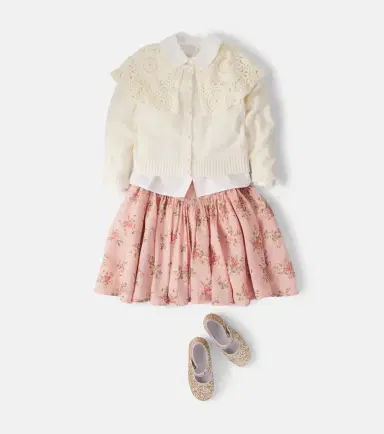 Petite Amalie Crochet-trimmed cotton-blend cardigan | Thumbnail 2 Petite Amalie Crochet-trimmed cotton-blend cardigan | Thumbnail 2