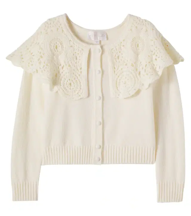 Petite Amalie Crochet-trimmed cotton-blend cardigan