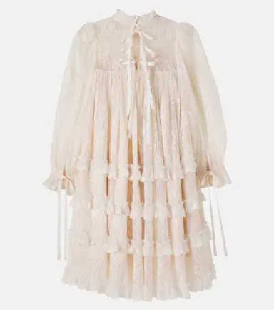 Petite Amalie Ruffled tiered lace dress | Thumbnail 2