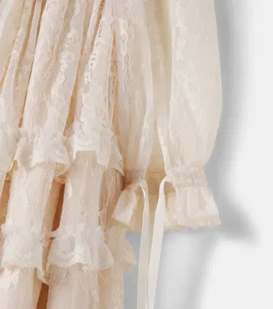 Petite Amalie Ruffled tiered lace dress | Thumbnail 4