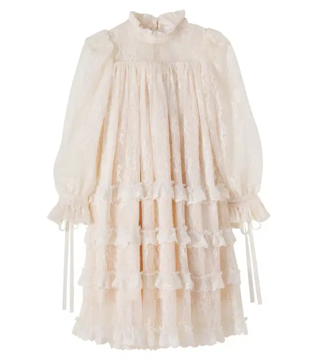 Petite Amalie Ruffled tiered lace dress