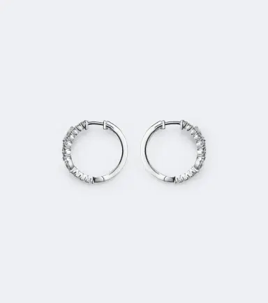 Bucherer Fine Jewellery Diamond Twist 18kt white gold earrings with diamonds | Thumbnail 2 Bucherer Fine Jewellery Diamond Twist 18kt white gold earrings with diamonds | Thumbnail 2