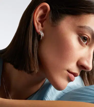 Bucherer Fine Jewellery Diamond Twist 18kt white gold earrings with diamonds | Thumbnail 5 Bucherer Fine Jewellery Diamond Twist 18kt white gold earrings with diamonds | Thumbnail 5