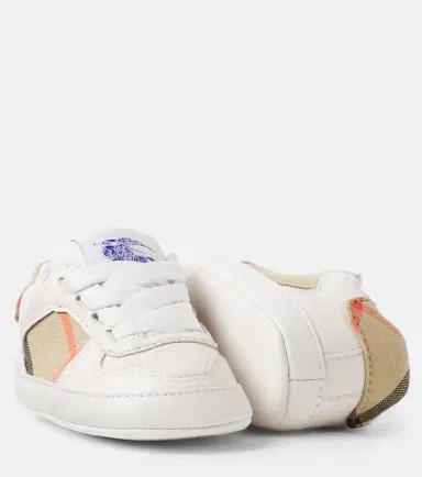 Burberry Kids Baby Burberry Check leather sneakers | Thumbnail 2