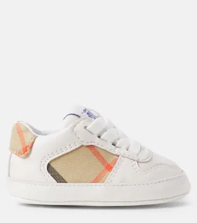 Burberry Kids Baby Burberry Check leather sneakers | Thumbnail 3