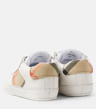 Burberry Kids Baby Burberry Check leather sneakers | Thumbnail 5