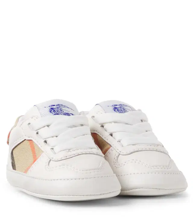 Burberry Kids Baby Burberry Check leather sneakers
