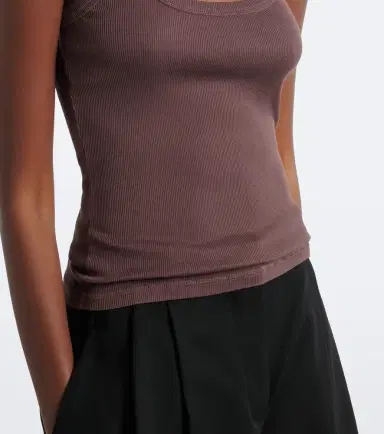 Jacquemus Grosgrain cotton jersey tank top | Thumbnail 2