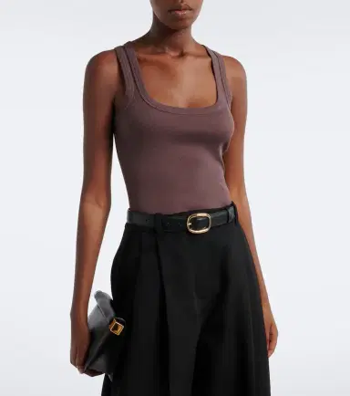 Jacquemus Grosgrain cotton jersey tank top | Thumbnail 6
