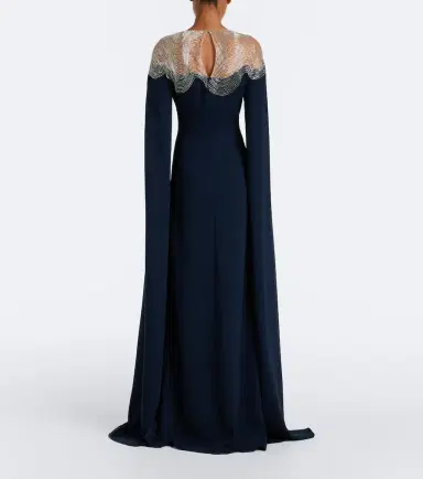 Oscar de la Renta Embellished silk-blend georgette gown | Thumbnail 5