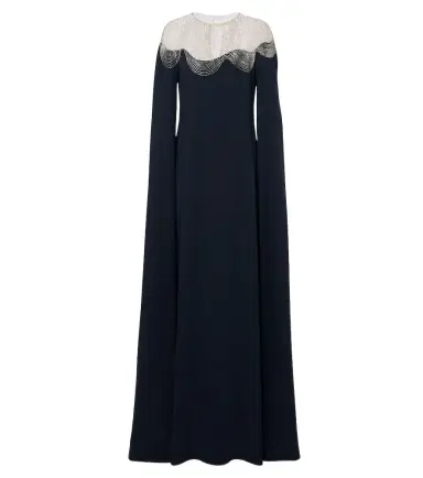 Oscar de la Renta Embellished silk-blend georgette gown | Thumbnail 1