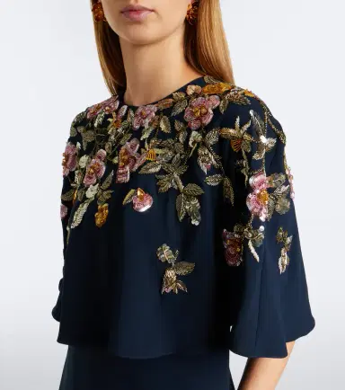 Oscar de la Renta Embellished silk-blend georgette gown | Thumbnail 3 Oscar de la Renta Embellished silk-blend georgette gown | Thumbnail 3