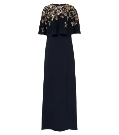 Oscar de la Renta Embellished silk-blend georgette gown | Thumbnail 1 Oscar de la Renta Embellished silk-blend georgette gown | Thumbnail 1