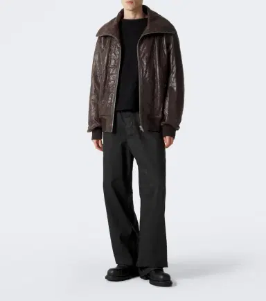 Rick Owens Dracuflight leather blouson jacket | Thumbnail 3 Rick Owens Dracuflight leather blouson jacket | Thumbnail 3