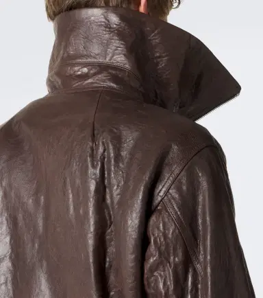 Rick Owens Dracuflight leather blouson jacket | Thumbnail 4 Rick Owens Dracuflight leather blouson jacket | Thumbnail 4
