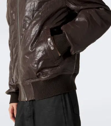 Rick Owens Dracuflight leather blouson jacket | Thumbnail 5 Rick Owens Dracuflight leather blouson jacket | Thumbnail 5