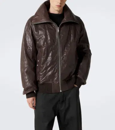 Rick Owens Dracuflight leather blouson jacket | Thumbnail 6 Rick Owens Dracuflight leather blouson jacket | Thumbnail 6