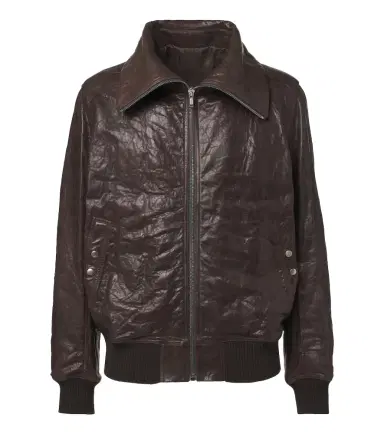 Rick Owens Dracuflight leather blouson jacket | Thumbnail 1 Rick Owens Dracuflight leather blouson jacket | Thumbnail 1
