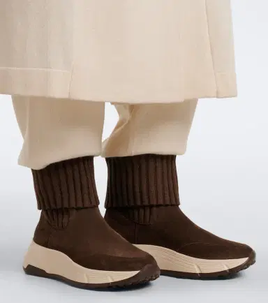 Hogan H669 knitted suede ankle boots | Thumbnail 6