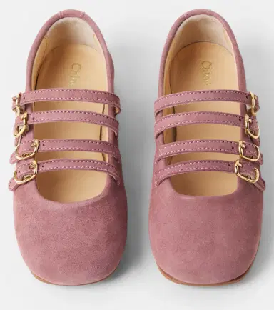 CHLOÉ KIDS Chloé Kids Suede Mary Jane flats | Thumbnail 4 CHLOÉ KIDS Chloé Kids Suede Mary Jane flats | Thumbnail 4