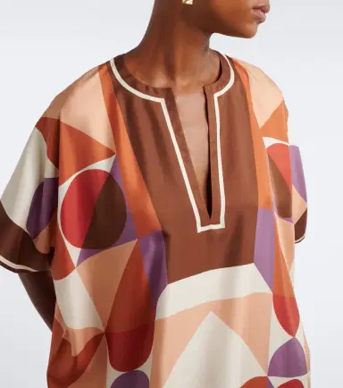 Eres Berry printed silk twill kaftan | Thumbnail 2