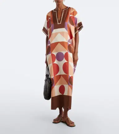Eres Berry printed silk twill kaftan | Thumbnail 4
