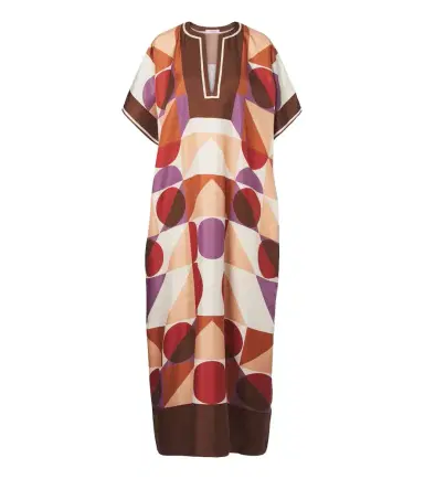 Eres Berry printed silk twill kaftan | Thumbnail 1
