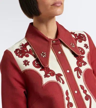 Alemais Alémais Duke embroidered wool-blend shirt | Thumbnail 5 Alemais Alémais Duke embroidered wool-blend shirt | Thumbnail 5